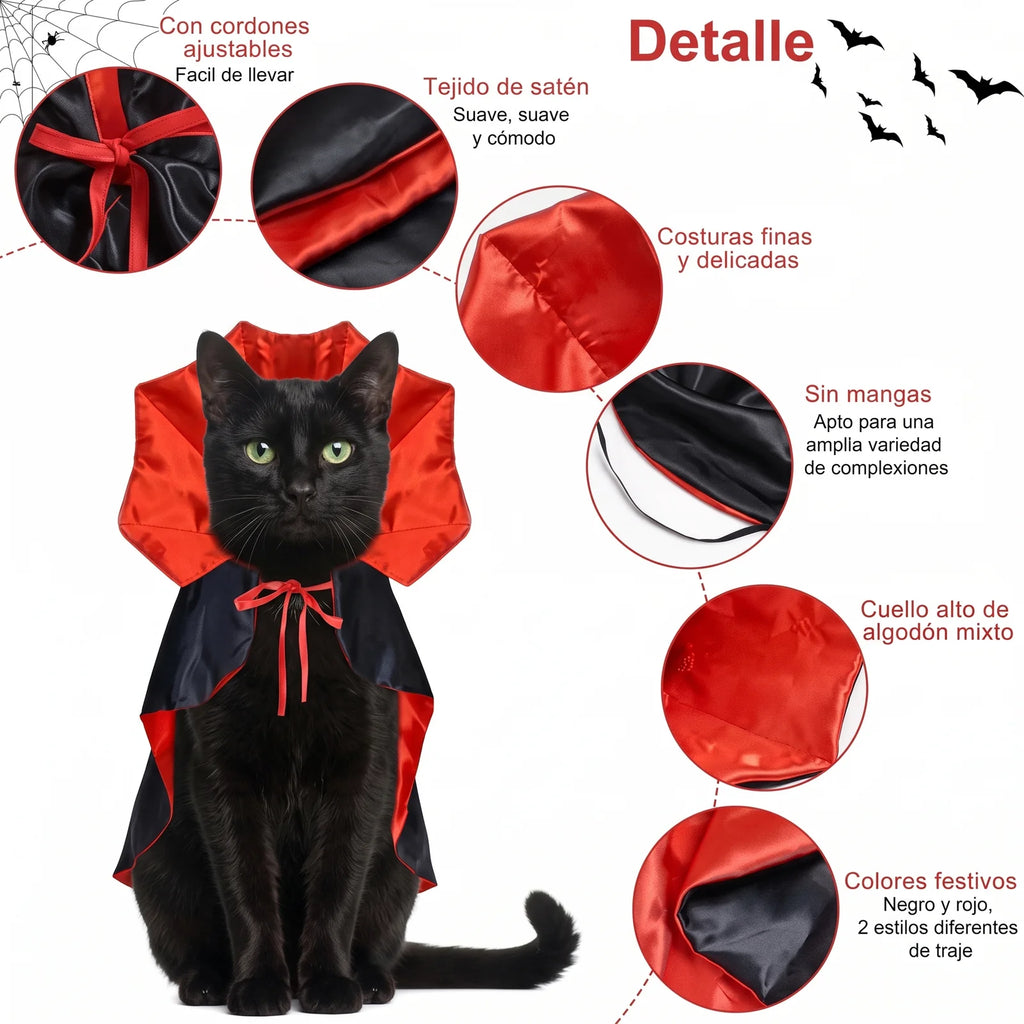 Capa de Vampiro para Gatos 🐈‍⬛