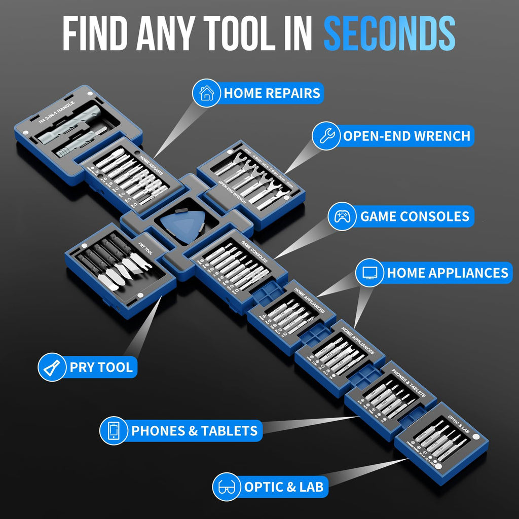 55-in-1 Precision Screwdriver Set, Mini Multifunctional Screwdriver Kit for Repairing Mobile Phones, Watches, and Computers